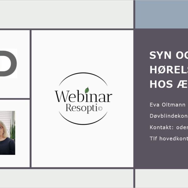 Syn og hørelse hos ældre